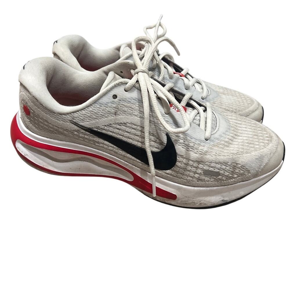 Nike Journey Run White Red Black Men's Road Running Shoes Size 8 1370
